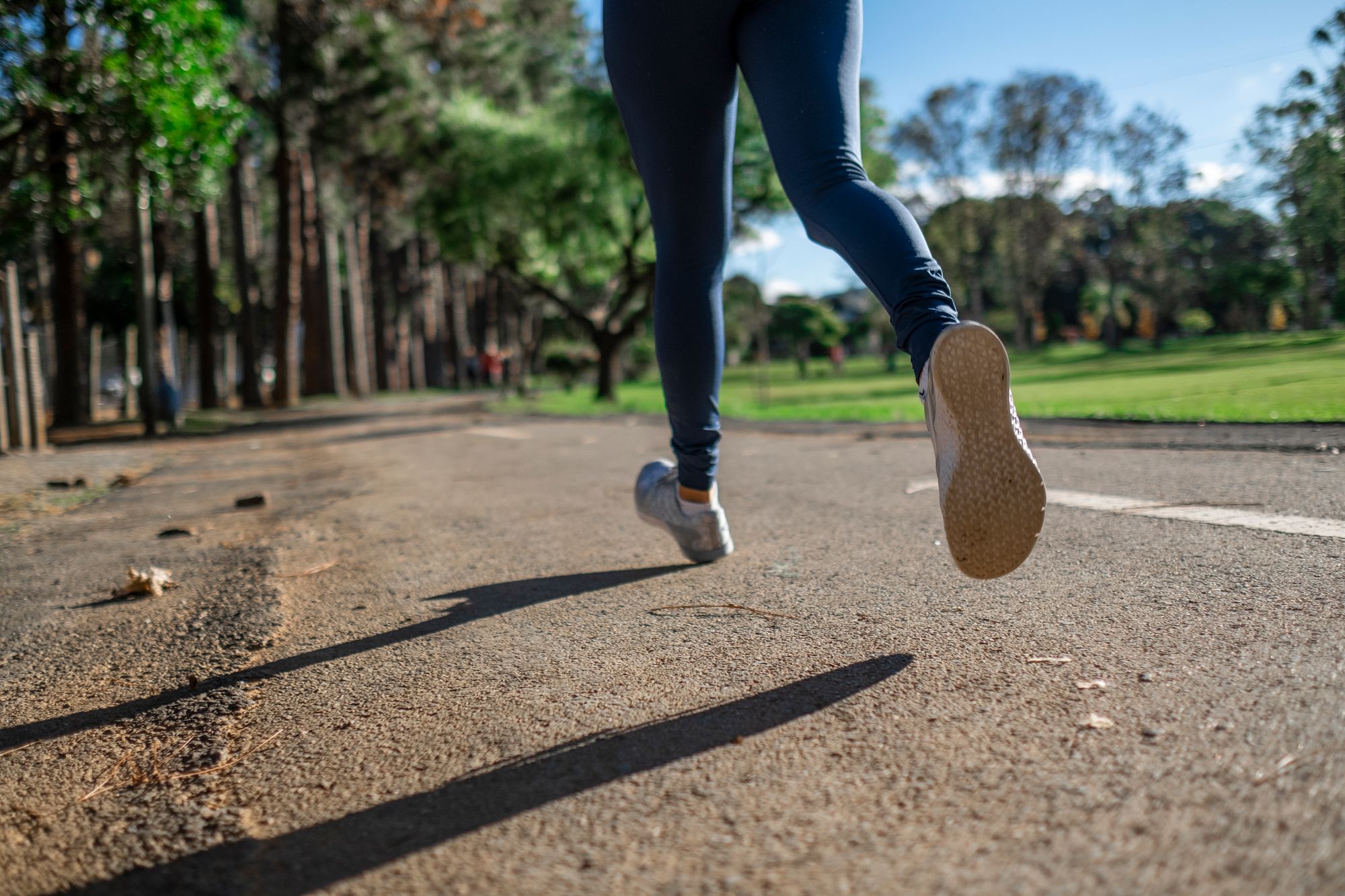 A person running outdoors